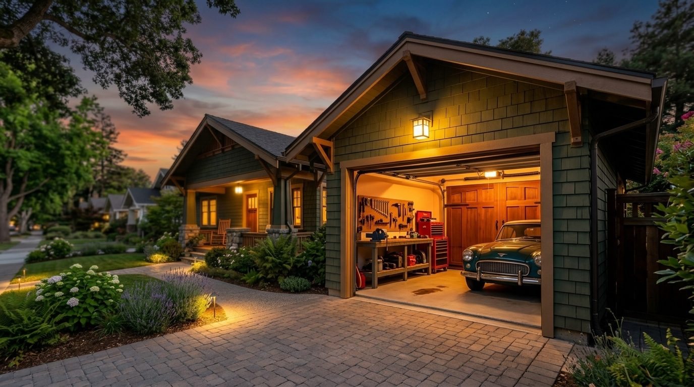Martina Mobile Garage Door Repair Garage Door Gliding Open Revealing Warm Illuminated Interior